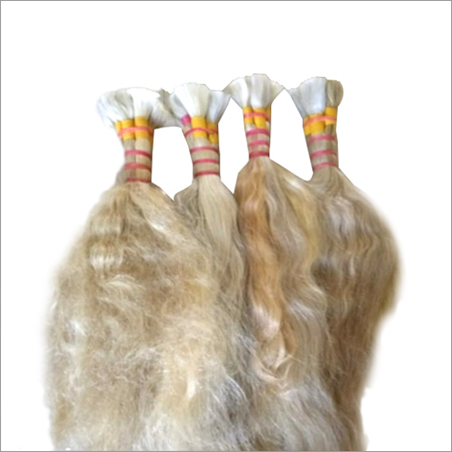Golden Color Single Drawn Human Hair