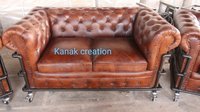 Two Seater Leather Sofa Darcy Chesterfield