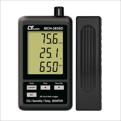 CO2 Humidity Temp Tester - High Accuracy Long-Term Manual Control Battery-Powered Monitor for Air Quality