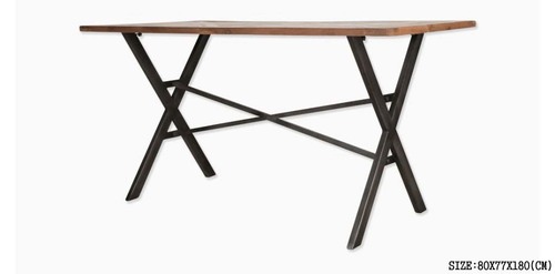 Handmade Iron Dining Table With Folding Legs