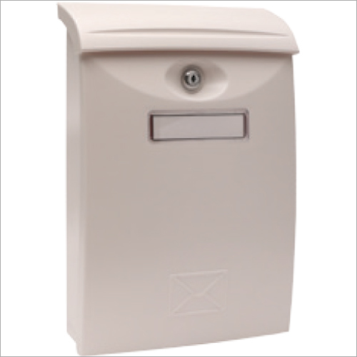 Cream Plastic Letter Box - Durable ABS Material, A4 Size | Weather Resistant Finish, SafetySecure Lock with 2 Keys, Easy to Install, Modern Design