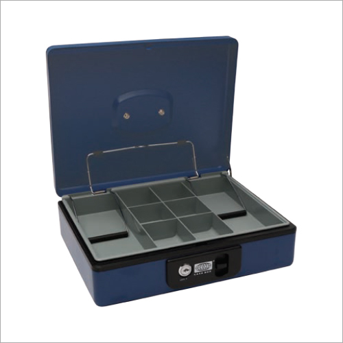 SECURITY Deluxe Cash Box - Metal, 30x23.7x8.8cm | Rectangular, Multi-Color Option including Red, Blue, Green, Black, Grey, Lightweight 2.6kg, Secure Cylinder Lock