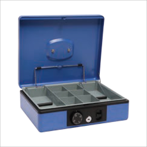 300L x 245W x 88H mm Blue Deluxe Dial Lock Cash Box
