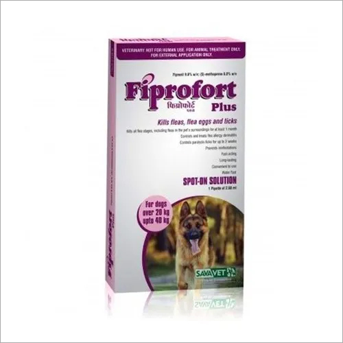 FIPROFORT PLUS DOG - 20 TO 40KG-FIPRONIL 9.8% W/V + S- METHOPR
