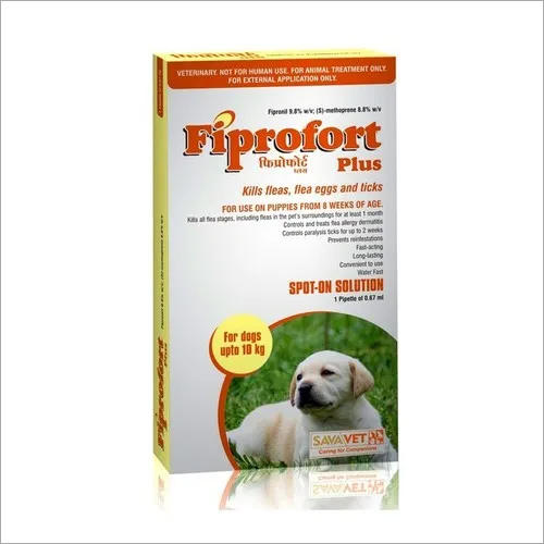 FIPROFORT PLUS DOG UPTO 10KG-FIPRONIL 9.8% W/V + S- METHOPR