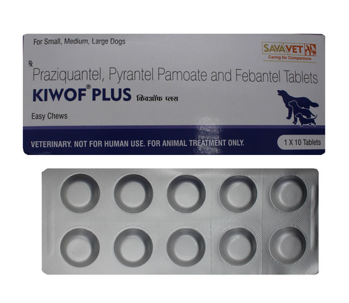 Kiwof Plus For Dogs 10s Praziquantel Pyrantel Embonate