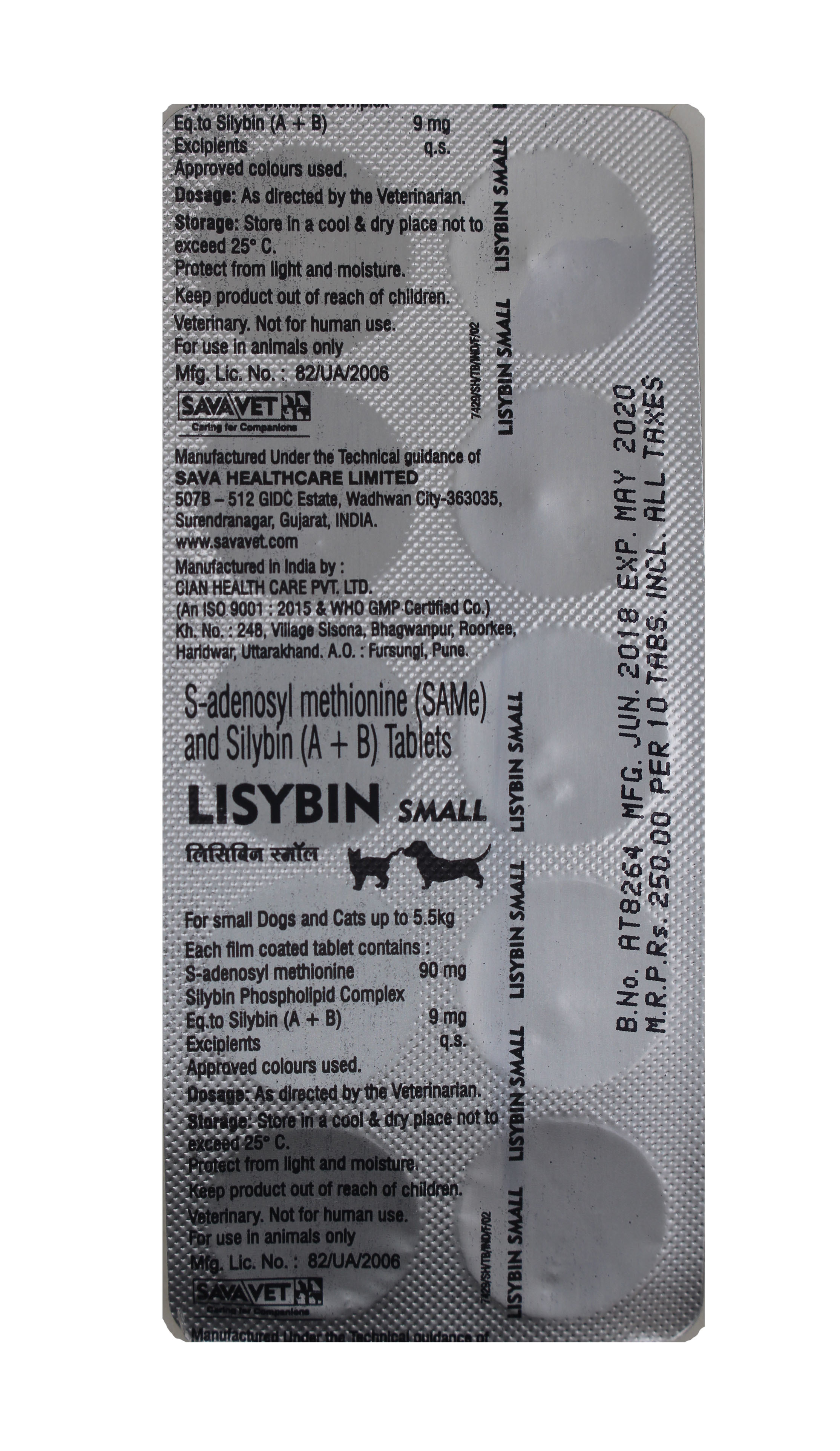 Lisybin Small S Adenosyl Methoionine 90mg Sil