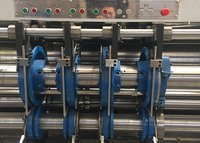 Four Color Flexo Printing Slotting Die Cutting Machine Medium Speed Type