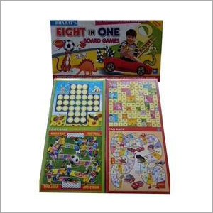 Kids Eight In One Board Game Box - Plastic Material, Various Sizes Available | Attractive Multicolor Design, Moisture Resistant, Non-Stop Indoor Fun