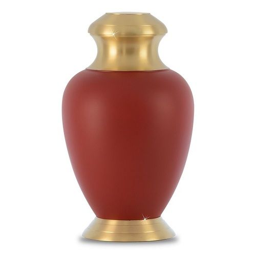 Gorgeous Firefighter Red Brass Urn