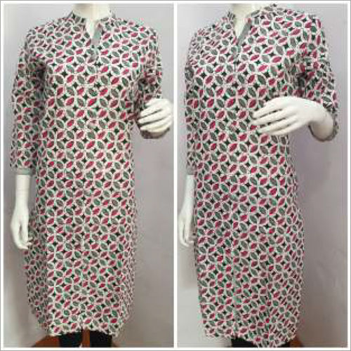 All Color Available Ladies Cotton Printed Kurtis