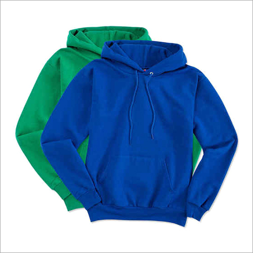Blue Mens Hooded Sweatshirt