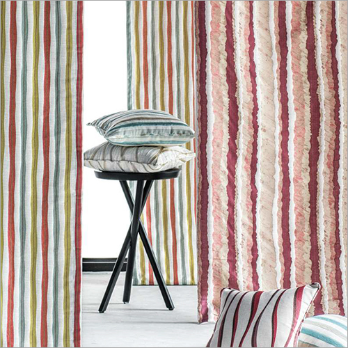 Jacquard Stripe Curtain Fabric By SUPER WOOLLEN PVT. LTD.