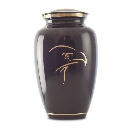 Gorgeous Golden Eagle Brown Urn