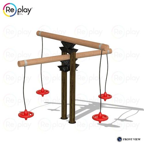 Steel And Rope Hanging See Saw