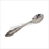 Designer Silver Spoon - Antique Imitation, Polished Finish, Silver Color | Elegant Handcrafted Gift For Weddings And Special Occasions