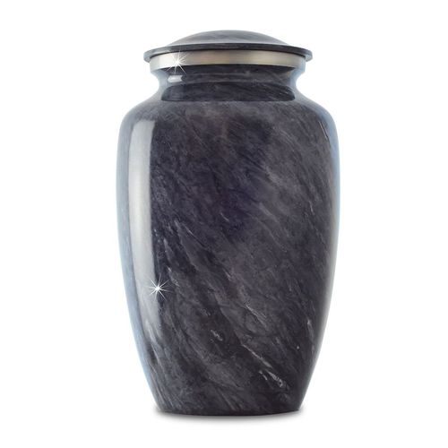 Purple Marbled Aluminium Urn