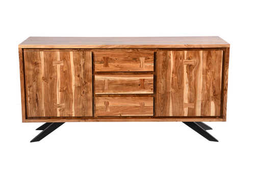 Machine Made Wrough Wood Side Table