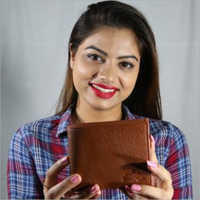 Artificial Brown Leather Wallet
