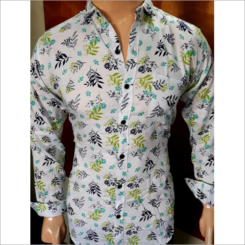 Available In Multicolored Fashionable Green White Shirt