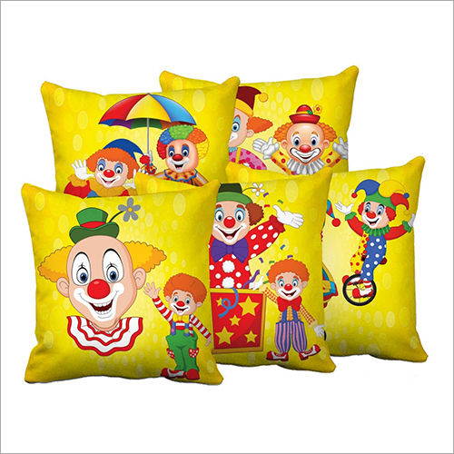 Available In Multicolored Cartoon Print Digital Cushions