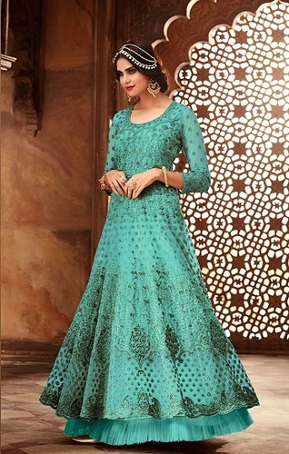 Sky Blue Anarkali Suits