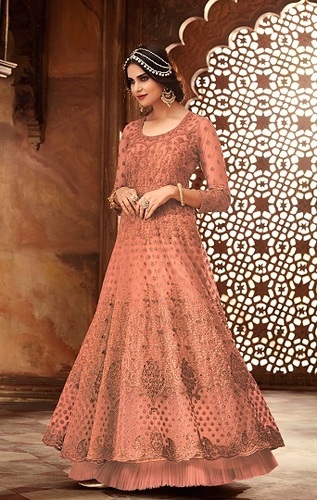 Peach Anarkali Suits