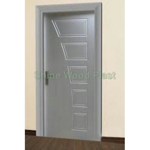 Gray PVC Door - 20-35 mm Thickness, Polished Grey Surface Finish