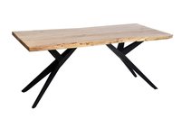 Industrial dining table with X base