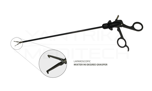 Laparoscopic Mixter Grasper - Stainless Steel Insert, 5mm Diameter x 31cm Length | High Durability, Corrosion Resistant, Ergonomical Design Handle, Withstands Over 300 Autoclave Cycles, 18 Months Warranty