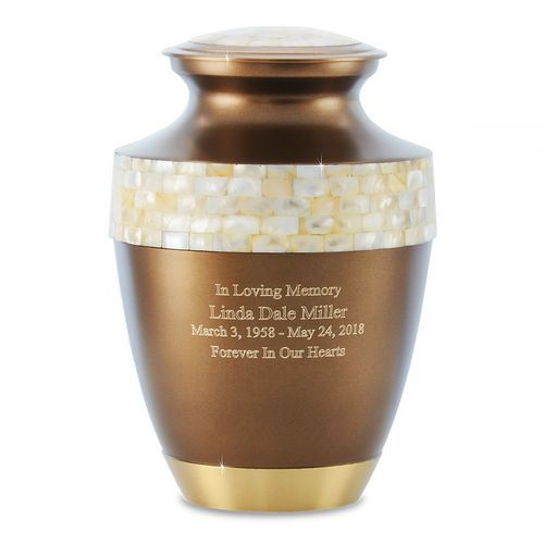 New Artisanal Mother of Pearl Urn