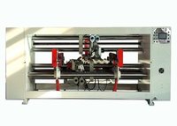 Double Servo Carton Box Stitching Machine , Semi - Auto Corrugated Stitching Machine