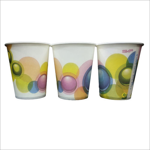 Buy Custom Printed White plastic glass 250 ML, Disposable Cup in