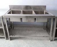 Commercial Three Unit Sink