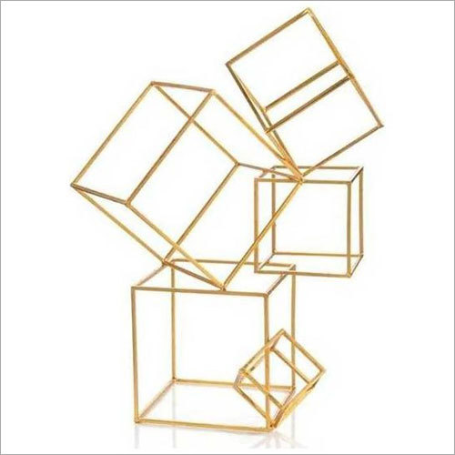 Iron Cube Abstract Sculpture