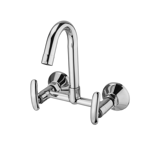 Sink Mixer - Brass and Stainless Steel, Round Shape Design for Enhanced Durability