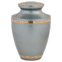 Brass Cremation Urn with Bronze Finish & Three Stripes