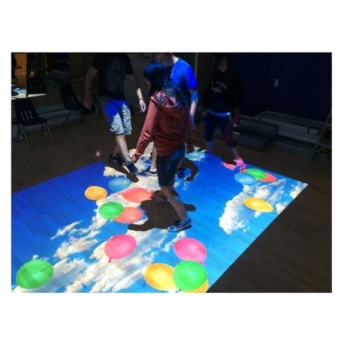 Interactive Floor Projection System 3D Projection Advertisement Brightness: 400 Cd/M Sq