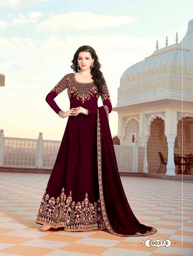 Maroon Designer Anarkali Suit