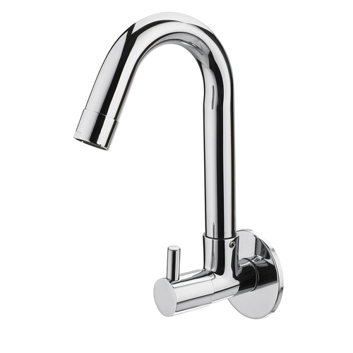 Sink Cock - Brass & Stainless Steel, Oval Shape with Durable Finish