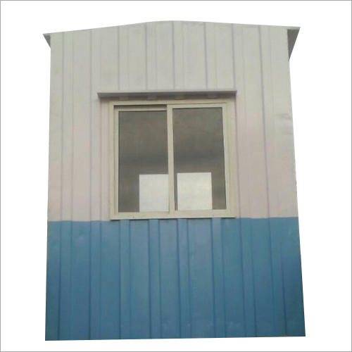 White & Blue Ms Corrugated Pre Fab Cabin