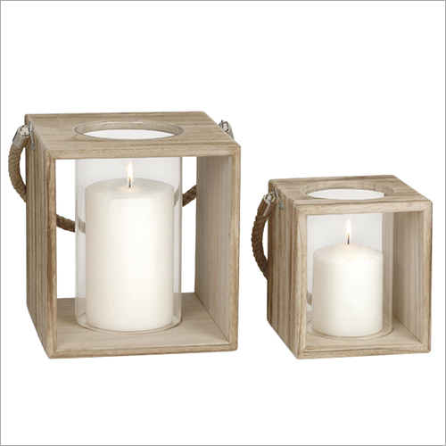 Wood Decorative Wooden Votive Holder