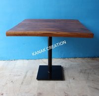 SQUARE INDUSTRIAL TABLE WITH SANDBLAST LEG