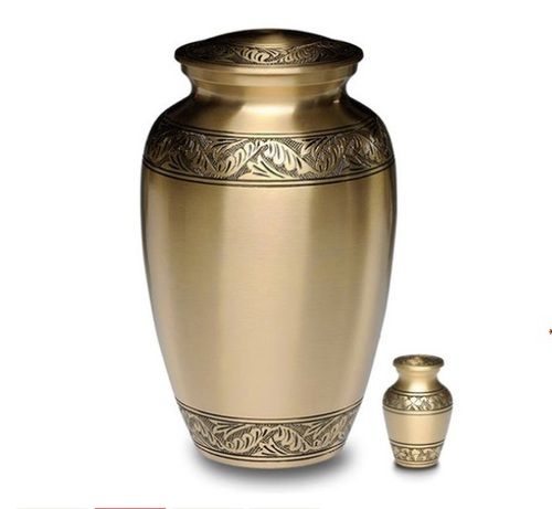 Classic Cremation Urn with Hand Carved Art Design