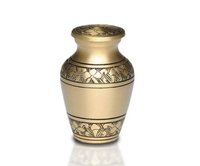 Classic Cremation Urn with Hand Carved Art Design
