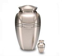 Earthy Brown Classic Style Brass Cremation Urn