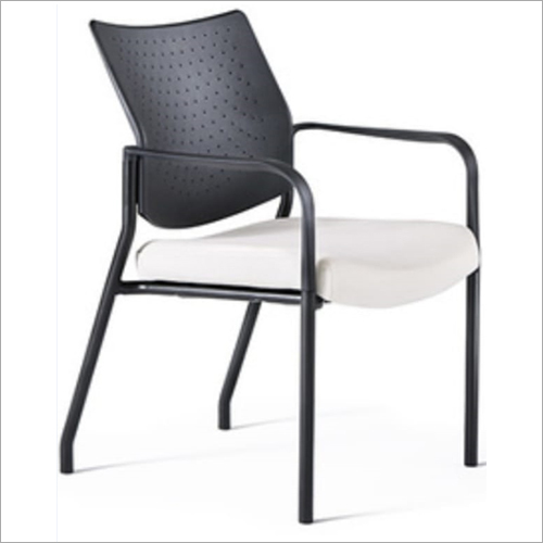 Cafeteria Chair - Black Polished Finish | Modern Design Cushioned Comfort No Assembly Required 1 Year Warranty