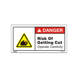 Shearing Blade Warning Sign