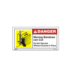 Bandsaw Warning Sign