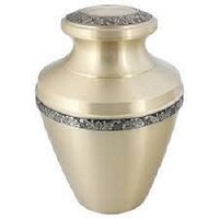 New Cremation Urn with Nickel Overlay & Pink Enamel